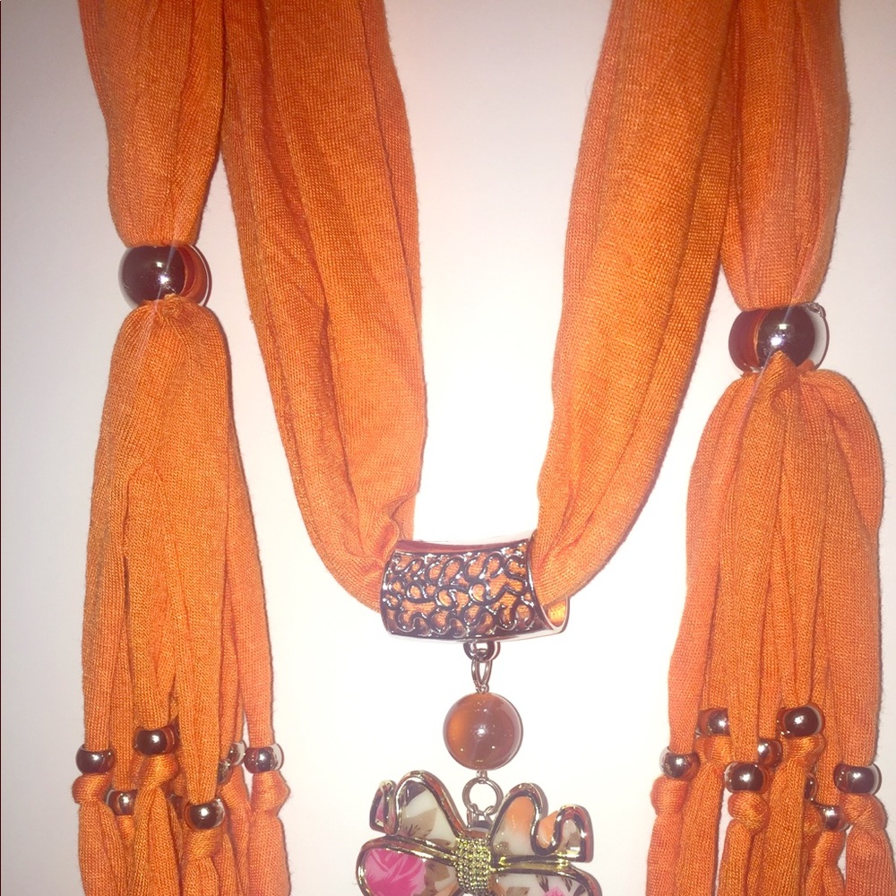 Pendant Necklace Scarf Charm Jewelry Necklace